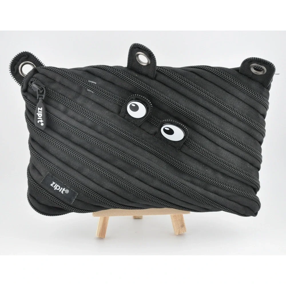 Zipit Monster Pencil Case Small Black Excellent 3-Ring Binder Pouch Yellow Teeth